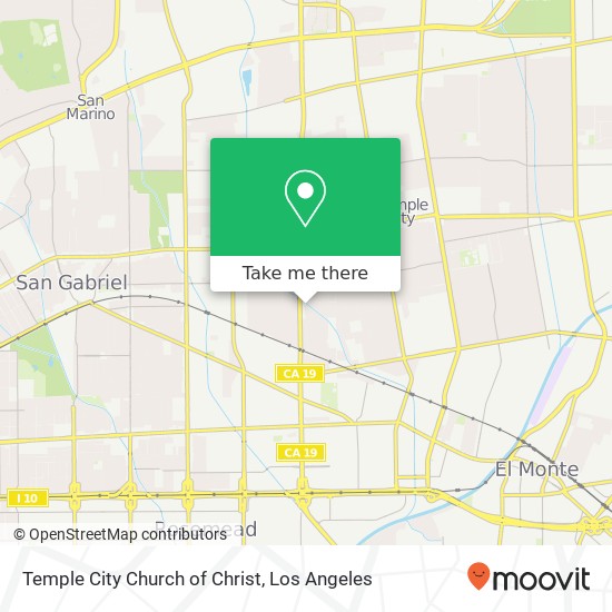 Mapa de Temple City Church of Christ