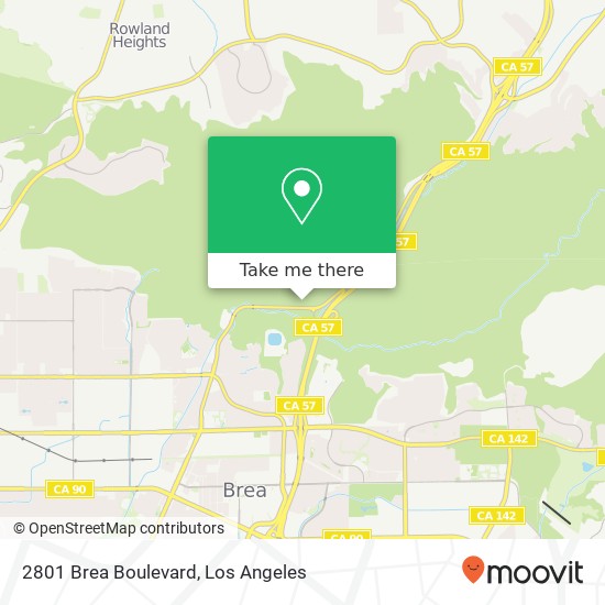 Mapa de 2801 Brea Boulevard