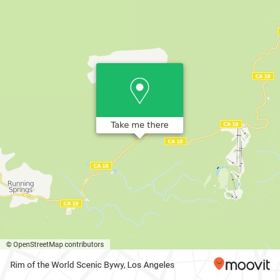 Rim of the World Scenic Bywy map