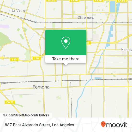 887 East Alvarado Street map