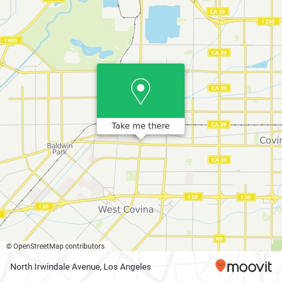 Mapa de North Irwindale Avenue