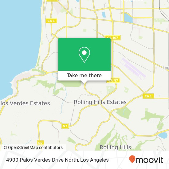 Mapa de 4900 Palos Verdes Drive North