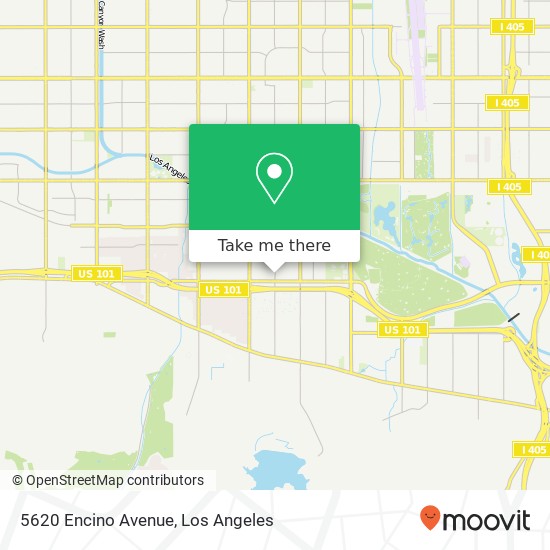 Mapa de 5620 Encino Avenue