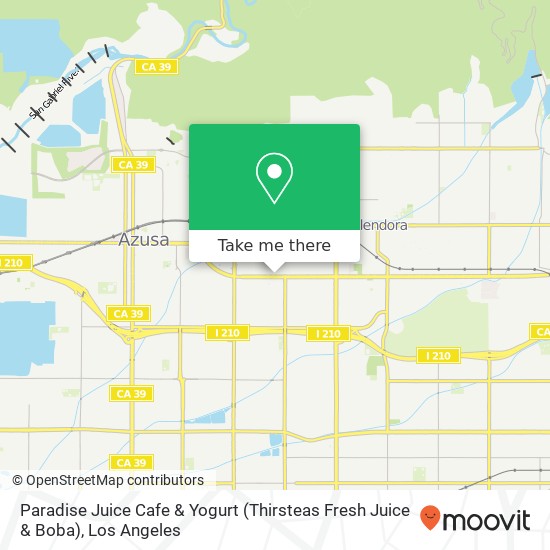 Paradise Juice Cafe & Yogurt (Thirsteas Fresh Juice & Boba) map