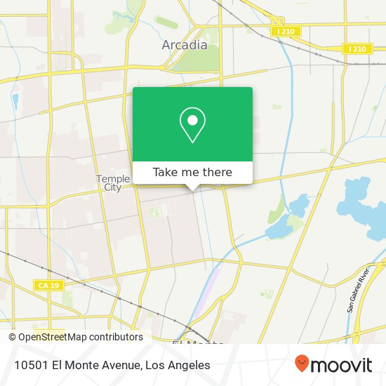 Mapa de 10501 El Monte Avenue