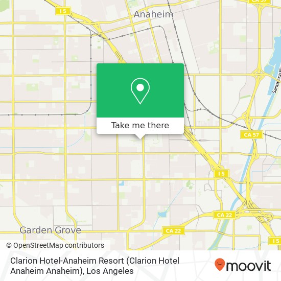 Mapa de Clarion Hotel-Anaheim Resort