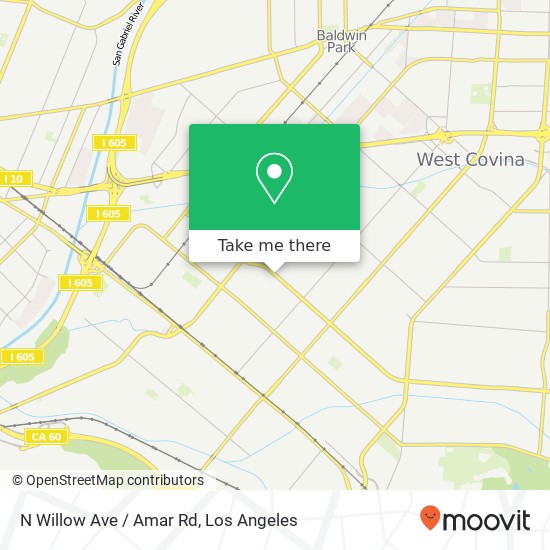 N Willow Ave / Amar Rd map