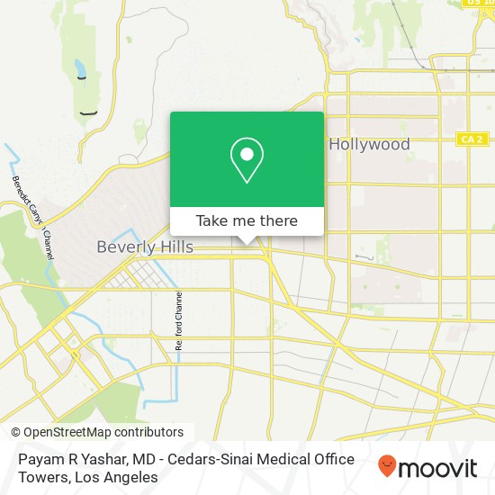 Payam R Yashar, MD - Cedars-Sinai Medical Office Towers map