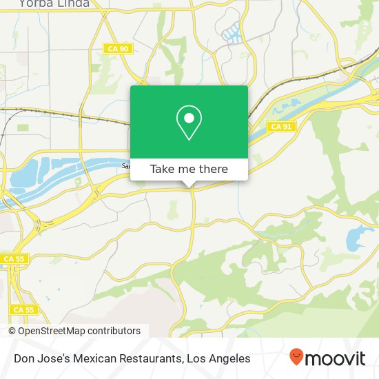 Mapa de Don Jose's Mexican Restaurants