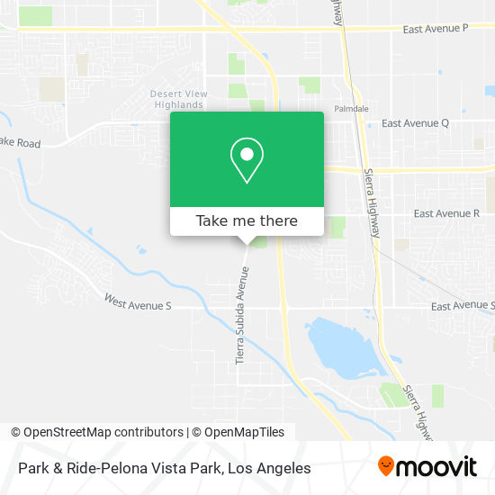 Park & Ride-Pelona Vista Park map