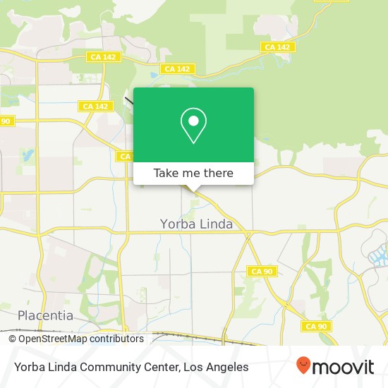 Yorba Linda Community Center map