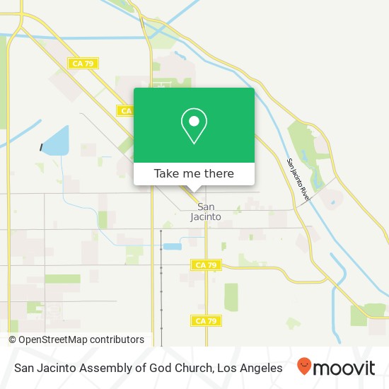 San Jacinto Assembly of God Church map