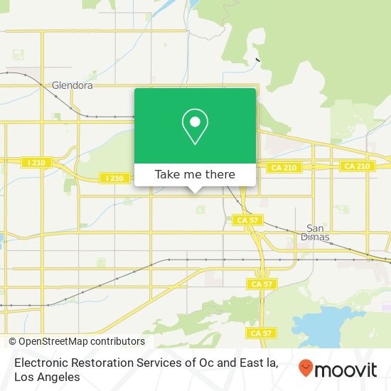 Mapa de Electronic Restoration Services of Oc and East la