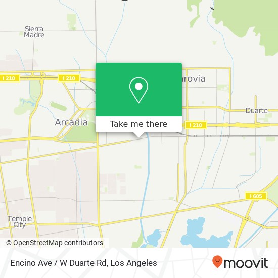 Mapa de Encino Ave / W Duarte Rd