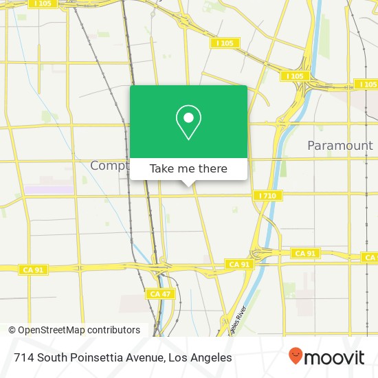 714 South Poinsettia Avenue map
