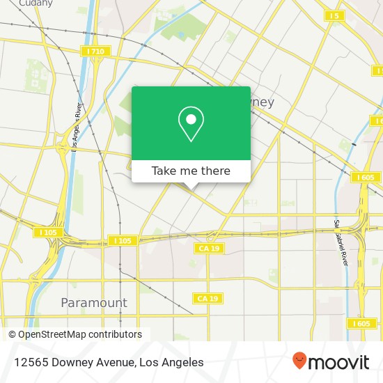 12565 Downey Avenue map