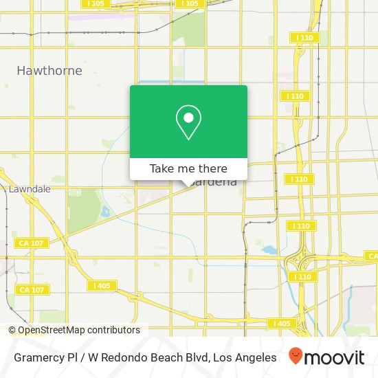 Mapa de Gramercy Pl / W Redondo Beach Blvd