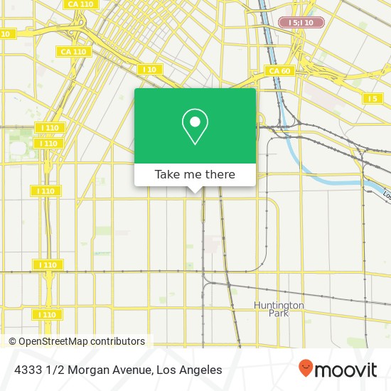 Mapa de 4333 1/2 Morgan Avenue