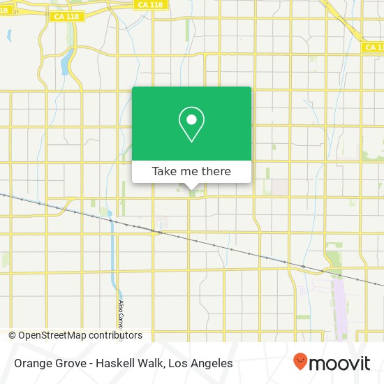 Mapa de Orange Grove - Haskell Walk