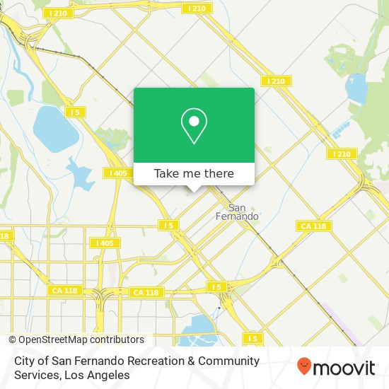 Mapa de City of San Fernando Recreation & Community Services