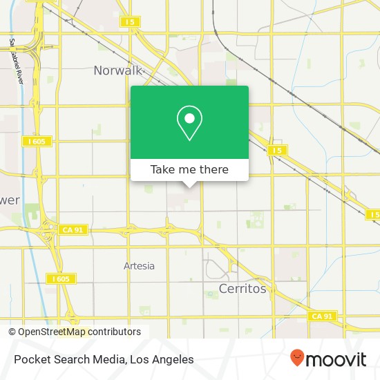 Mapa de Pocket Search Media