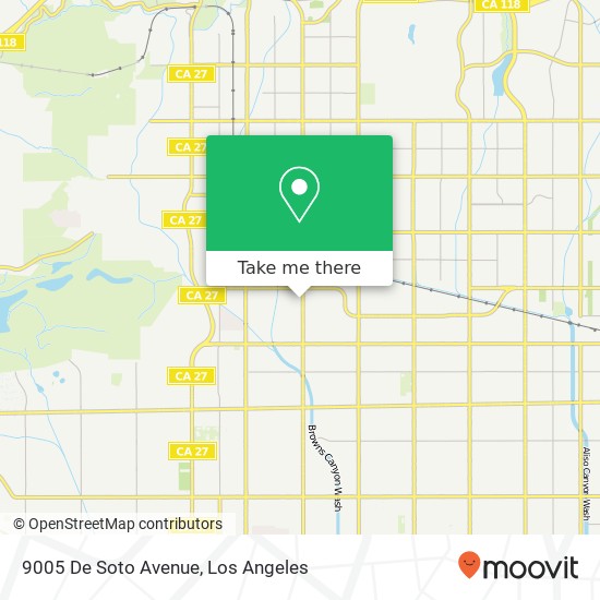 9005 De Soto Avenue map