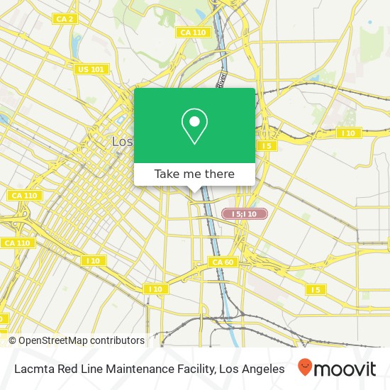 Lacmta Red Line Maintenance Facility map