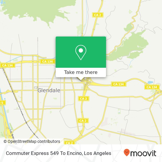 Commuter Express 549 To Encino map