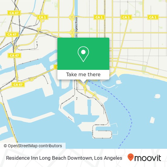 Residence Inn Long Beach Downtown map