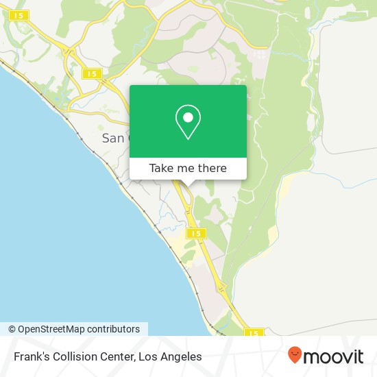 Frank's Collision Center map