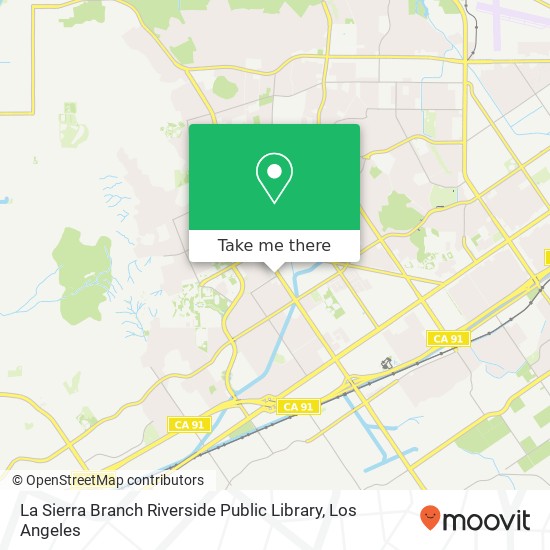 La Sierra Branch Riverside Public Library map