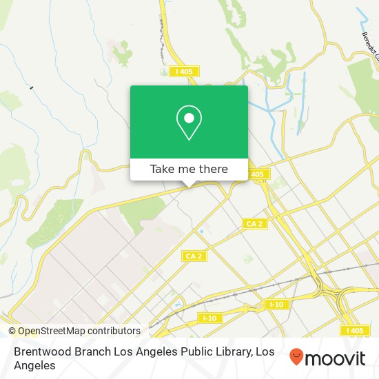 Mapa de Brentwood Branch Los Angeles Public Library