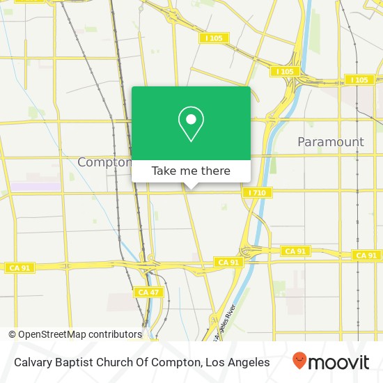 Calvary Baptist Church Of Compton map