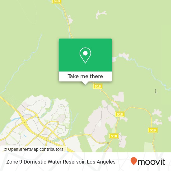 Zone 9 Domestic Water Reservoir map