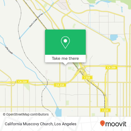 Mapa de California Muscovy Church