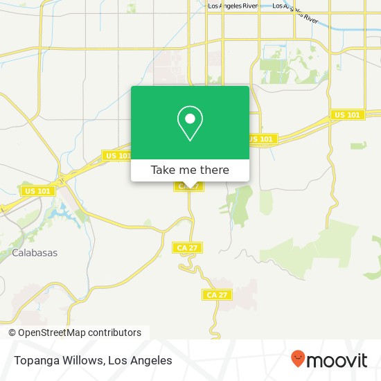 Mapa de Topanga Willows