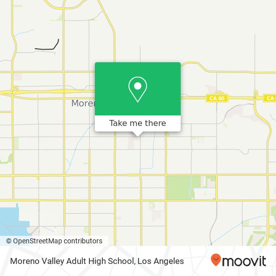 Moreno Valley Adult High School map