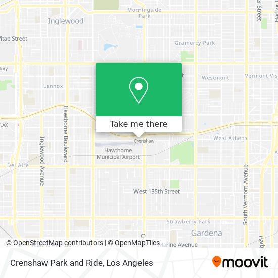 Crenshaw Park and Ride map