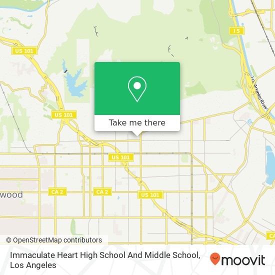 Immaculate Heart High School And Middle School map