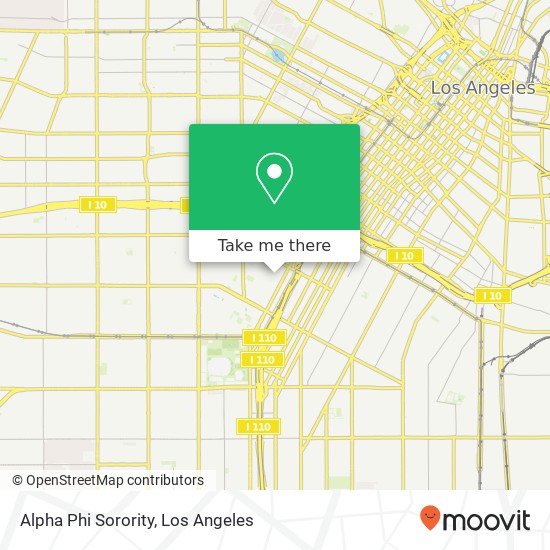 Mapa de Alpha Phi Sorority