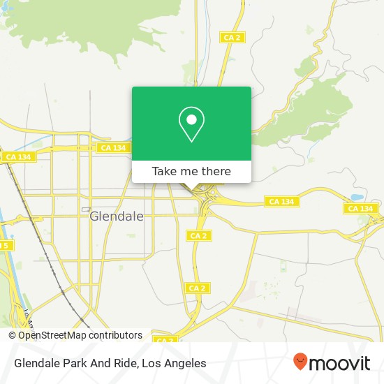 Glendale Park And Ride map