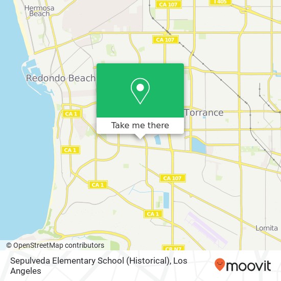 Sepulveda Elementary School (Historical) map