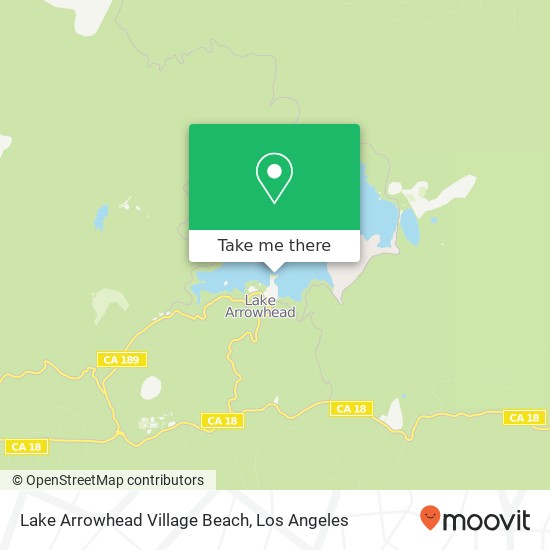 Lake Arrowhead Village Beach map