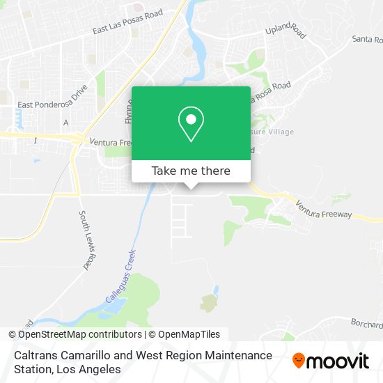 Caltrans Camarillo and West Region Maintenance Station map