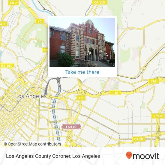 Los Angeles County Coroner map