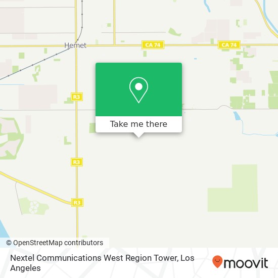 Mapa de Nextel Communications West Region Tower