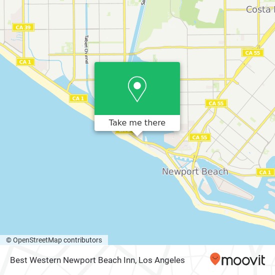 Best Western Newport Beach Inn map