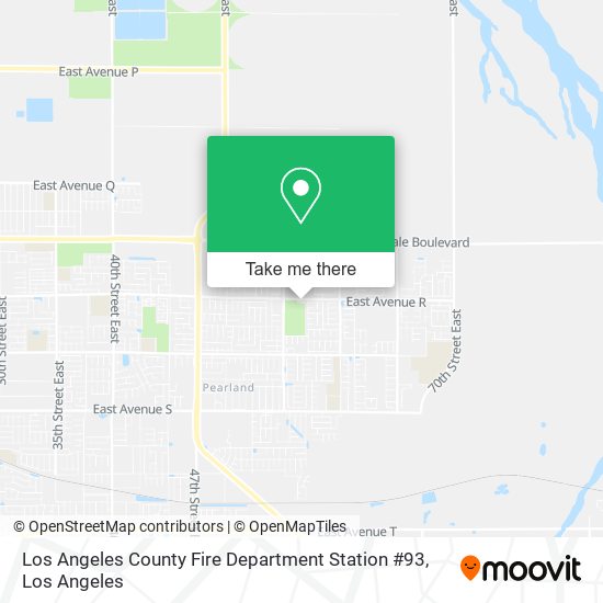 Mapa de Los Angeles County Fire Department Station #93
