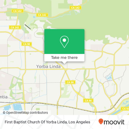 Mapa de First Baptist Church Of Yorba Linda