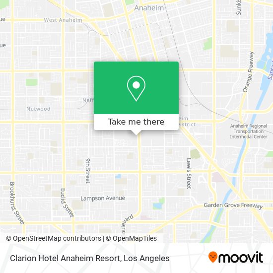 Mapa de Clarion Hotel Anaheim Resort